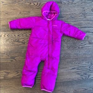 One piece snow suit. Columbia 18-24mos